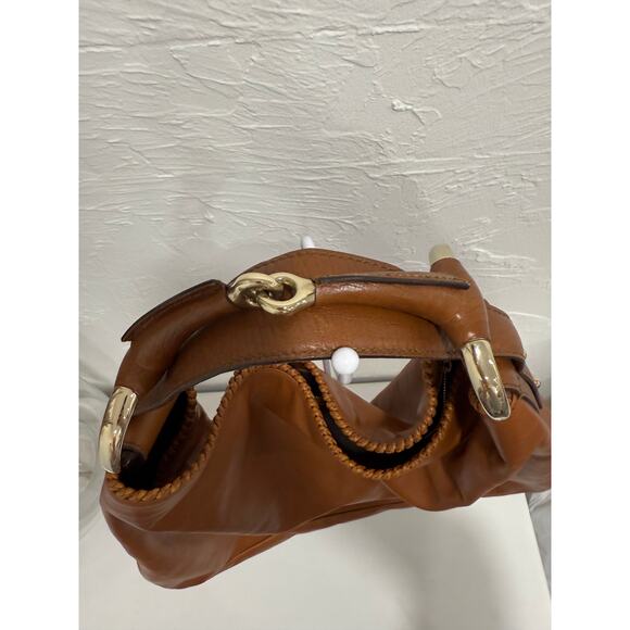 Gucci Leather Chain Horsebit Accent Large Hobo Shoulder Bag Light Brown - Picture 4 of 5